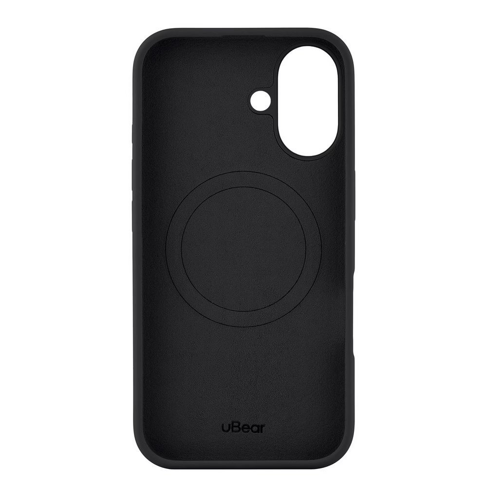 Чехол защитный uBear Touch Mag Case для iPhone 16,силикон, софт-тач, черный
